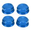 4pcs Hex Wheel Nut Professional Aluminium Alloy Dust Lock Nuts Adapter for RC Accessories Blue