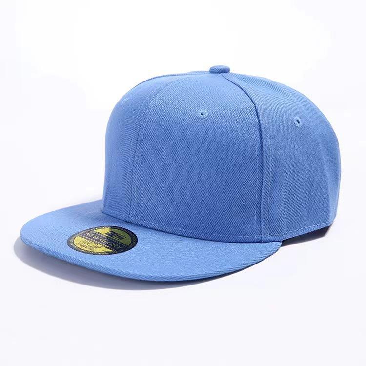 Fast Customization 6 Panels Snapback Caps Solid Color Baseball Cap Blank Brim Hip-Hop Snapback Hats for Sport Promotion
