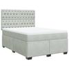 Maison Exclusive - Sommier à lattes de lit et matelas Gris clair 140x190cm Velours