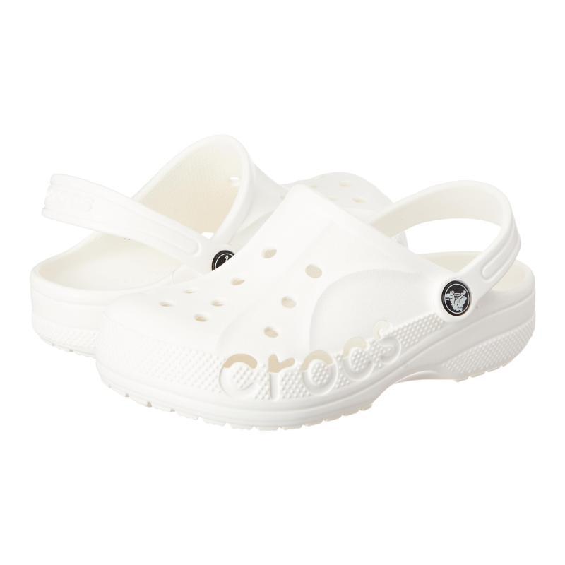 Crocs Baya Clog Удобные и Универсальные Сандалии Баотоу Пляжные Нескользящие и Износостойкие Белые Детские