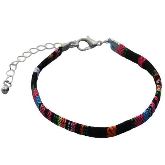 Плетеный браслет Бохо Этнический Тканый Регулируемый Геометрический Декоративный Подарок Женщинам Красочный Веревочный Браслет Аксессуары для Запястья для Повседневной Носки