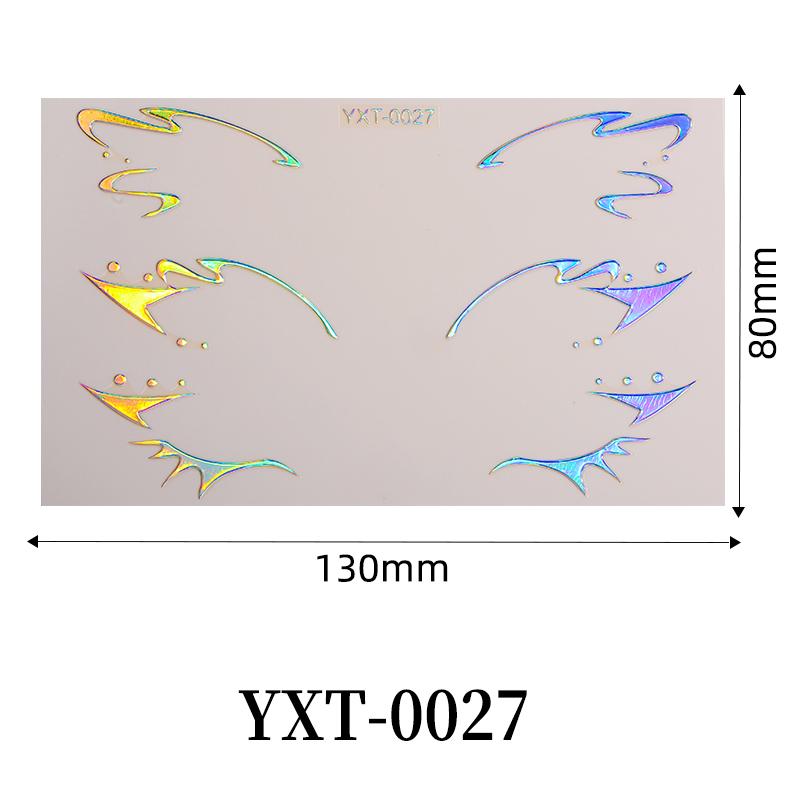 Butterfly Tattoo Sticker and Face Tattoo Sticker with Gold Foil for Stage Makeup and Photo Shoots Gold Foil Eyeliner Stickers