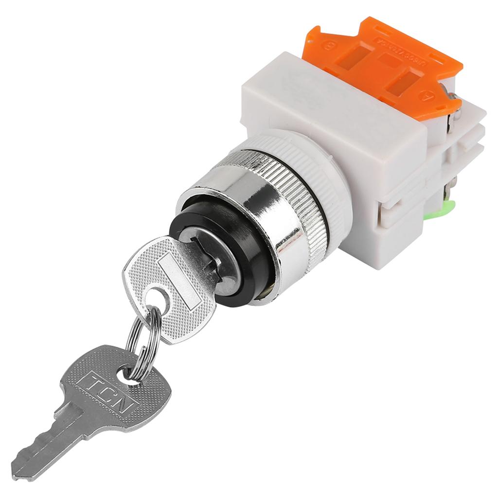 2 Position Key Operated Rotary Switch 2 Keys 22mm Mount LAY37 11Y 21