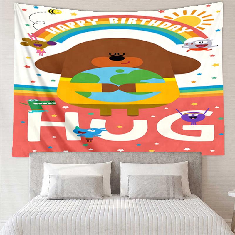 Bee's Rainbow Adventure Tapestry Hanging for Bedroom,Livingroom, Playroom,Decor Art Room Wall Tapestry Holiday and Birthday Gifts