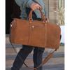 Personalized Cowhide Leather Duffel Bag: Weekender Travel Bag