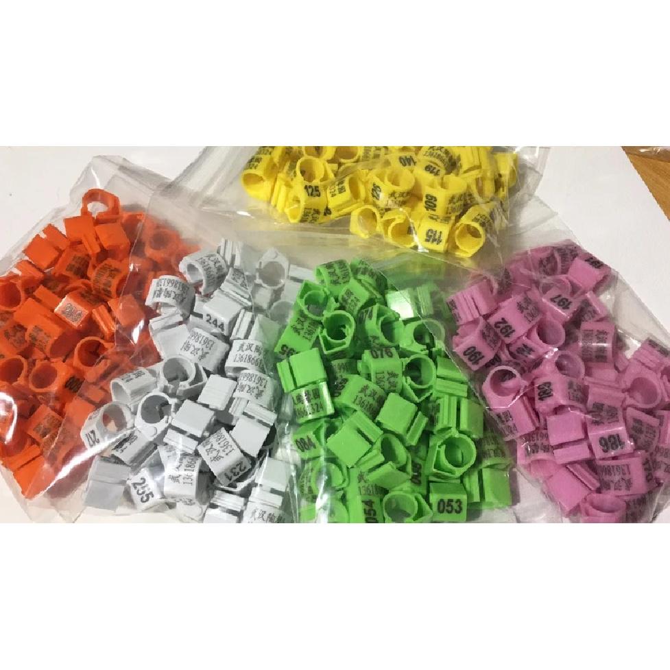 50 Pcs of Customized Plastic Carrier Pigeon Foot Ring with NAME MOBILE NO. Ring Customized Opening Competition Adaptation Ring