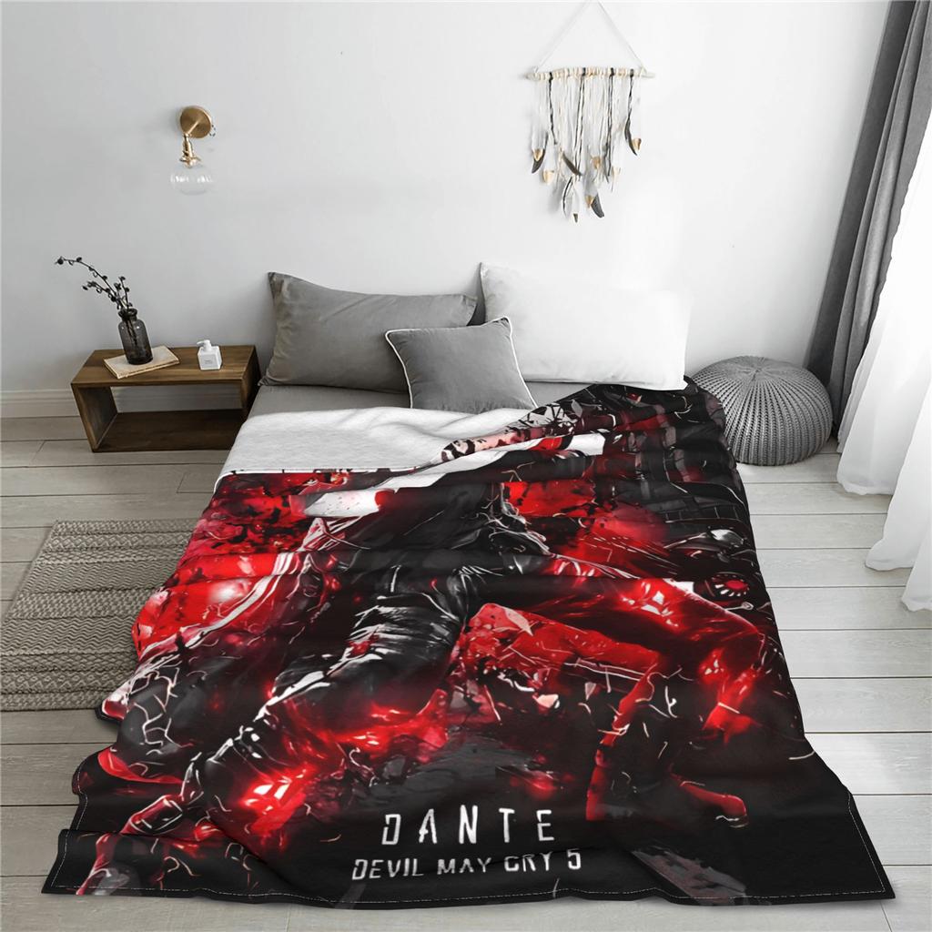 Devil May Cry 5 Dante Plush Blanket Kids Adult  Flannel Throw Blanket For Living Room Warm Design Quality Bedspread Gift