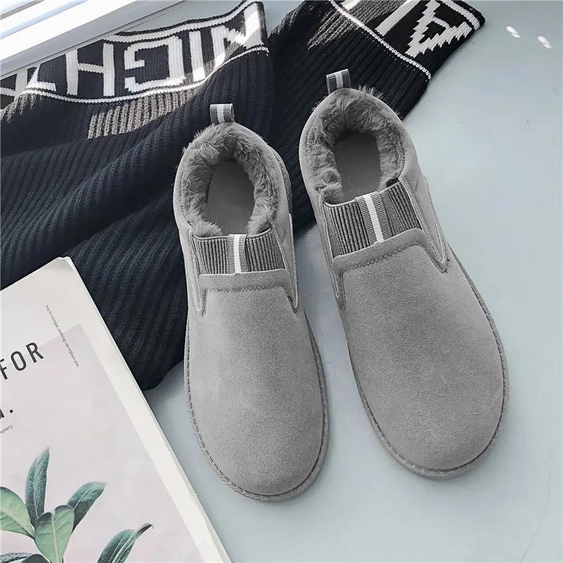 Модные зимние мужские ботинки Slip-On, теплые ботинки для зимы, мужские уличные модные рабочие повседневные кроссовки, черные хлопковые туфли Botas Hombre 44