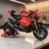 843 детали MOC Мотоцикл Ducati Улучшение Технический Транспорт Инженерная Модель Строительные Блоки DIY Набор Искусства Мега Мини Гонки Игрушка Подарок