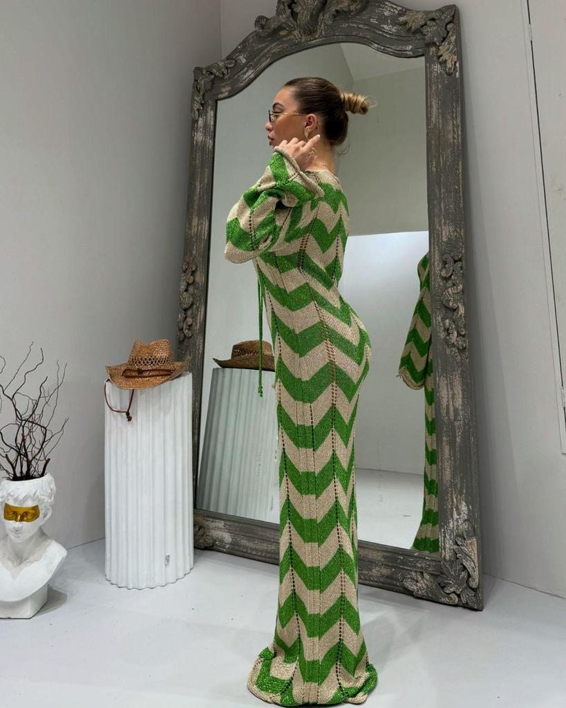 2024 European-American Reversible Tie-up Hollow-Out Slimming Beach Dress