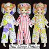 Dress Up Doll Sleep Clothes Striped BJD Doll Clothes Dolls Accessories 30cm Doll Pajamas 1/6 BJD