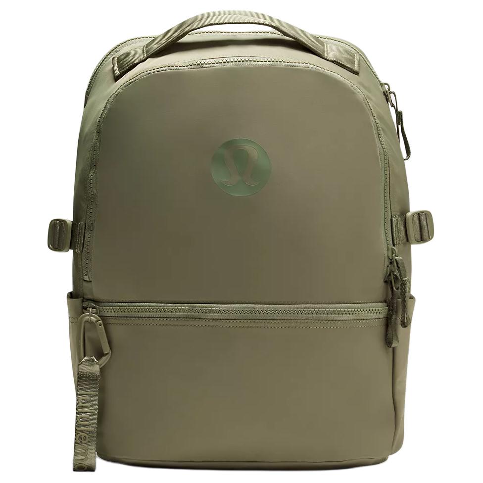 Lululemon New Crew 22L Logo Adjustable Shoulder Strap Nylon Backpack Unisex Backpack Green LU9CLES-062214