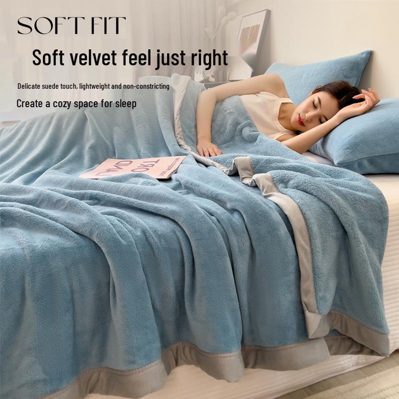 Постельная простыня и пододеяльник из кораллового флиса, фланели и бархата - Односпальный размер