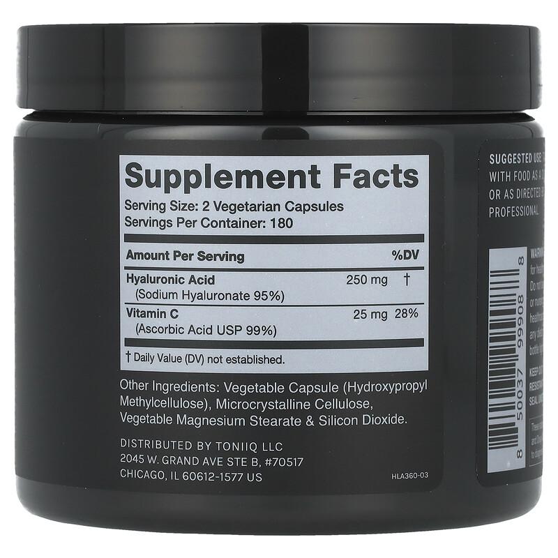 Hyaluronic Acid, 360 Capsules