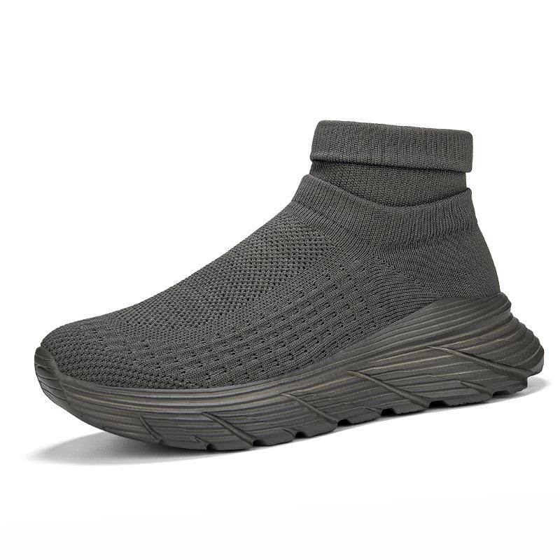 Унисекс модные плетеные спортивные туфли для мужчин, высокие носки для женщин, повседневная обувь для женщин, кроссовки