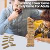 54 шт., деревянная башня с вопросами, кувыркающаяся башня для взрослых, детей, семьи, друзей, взаимодействие, забавная деревянная игрушка-блок