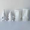4Pcs Dwarf Santa Decoration 3D Candle Moulds  Candle Epoxy Mold Handmade   Wax Soap Molds for Decorations