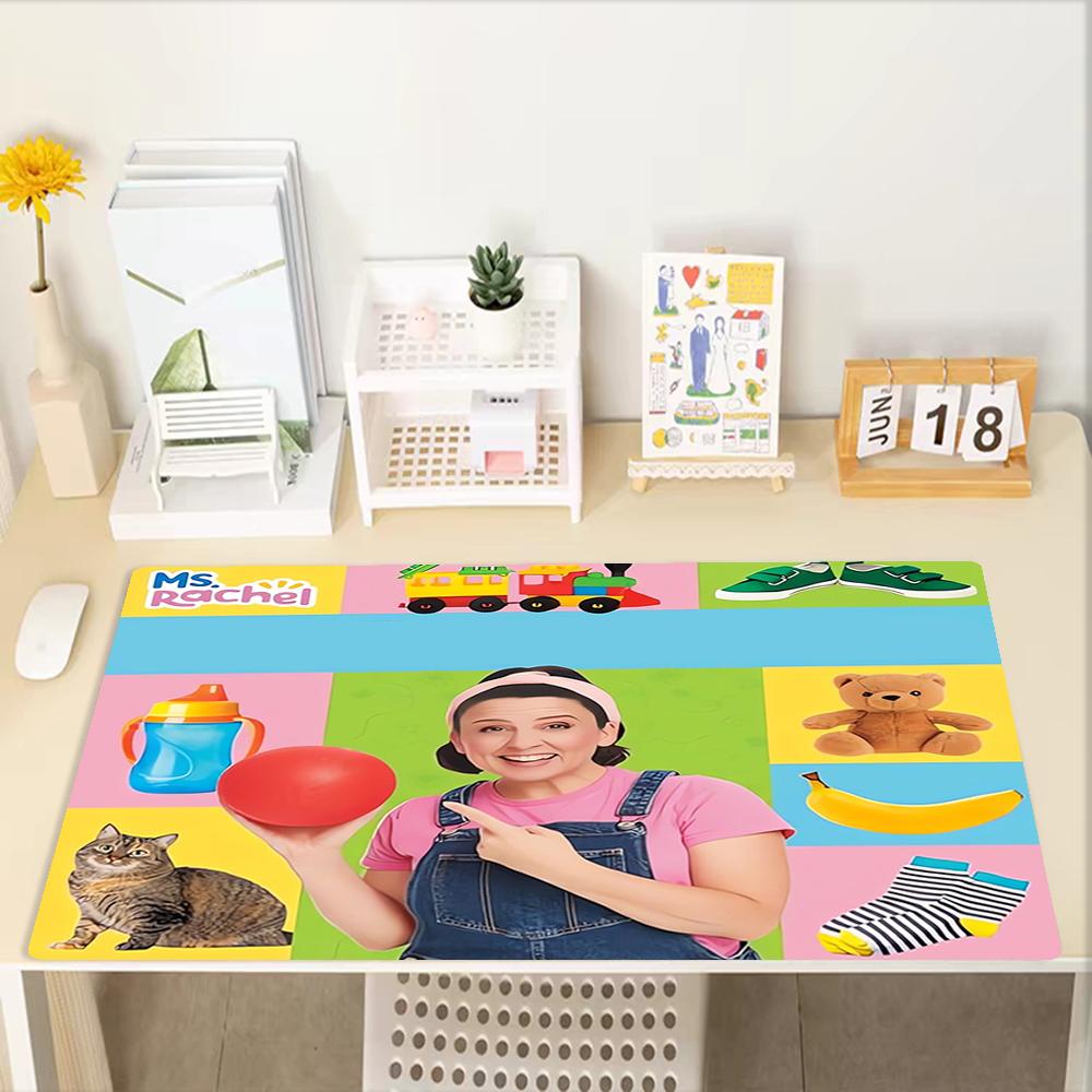 Ms. Rachel Theme Mouse Pad, Non Slip Rubber Base, Multifunctional Office & Home Decor, Perfect for Workspace Personalization.