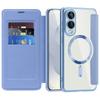 Samsung Galaxy S25 Edge Flip Case, RFID Wallet MagSafe with Camera Protection, Blue