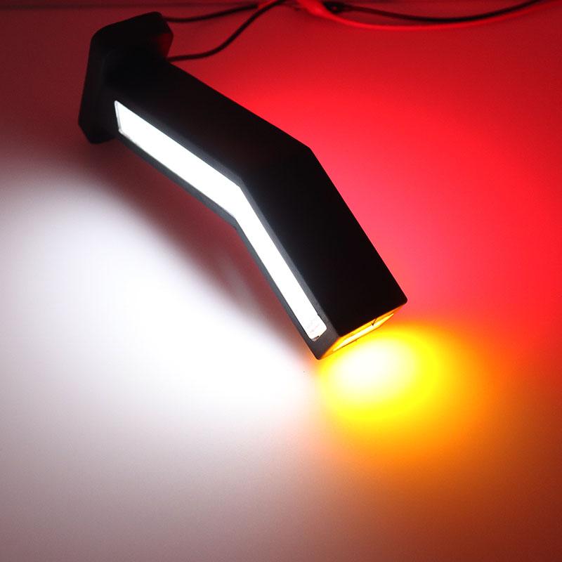 Универсальный 2 шт. светодиодный неоновый боковой габаритный фонарь 12 В 24 В, габаритный фонарь для грузовика, прицепа, водонепроницаемый, янтарный, красный, белый