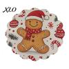 Heat Resistant Table Pad Round Christmas Placemat, 14 Inch Festive Pattern Anti Slip Tabletop Protector, Holiday Kitchen Mat Insulation Place