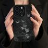 Мягкий силиконовый чехол для телефона с вертикальным зернистым рисунком и принтом бабочки, задняя крышка с объективом камеры, полная защита для iPhone