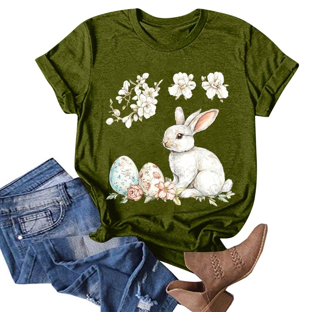 Женская модная повседневная футболка с круглым вырезом и принтом, пуловер с короткими рукавами, топ