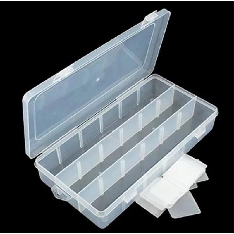 18 Grid Detachable Jewelry Earrings Stationery Storage Desktop Dustproof Transparent Plastic Nail Accessory Sorting Storage Box