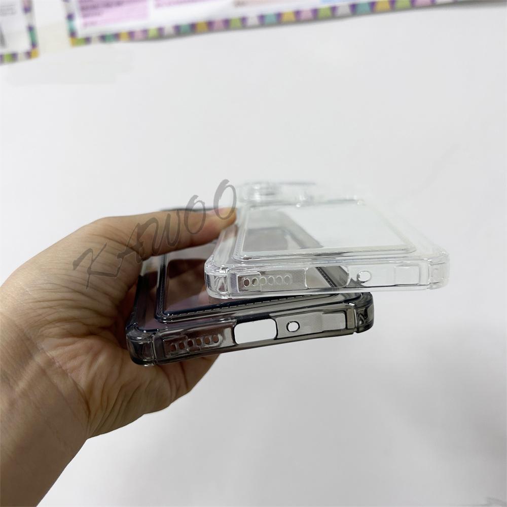 Чехол Mi 14T Прозрачный Держатель с Отсеками для Карт Кошелек Тонкий Мягкий TPU Чехол для Xiaomi 14T Pro 11 Lite 13T 13 Телефон Capa Coque Funda