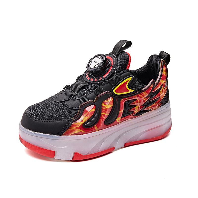 ДЕТСКАЯ четырехколесная зарядная обувь на плоской подошве, обувь со светодиодной лампой, обувь для бегунов, спортивная обувь для катания на роликовых коньках, коньки для девочек