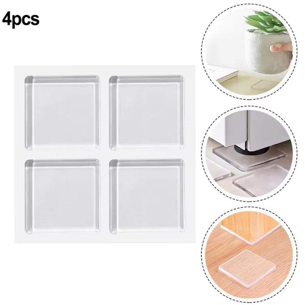 4pcs/Set Reusable Furniture Foot Pads Non-slip Anti Vibration Pads Durable Sofa Leg Pads Sofa