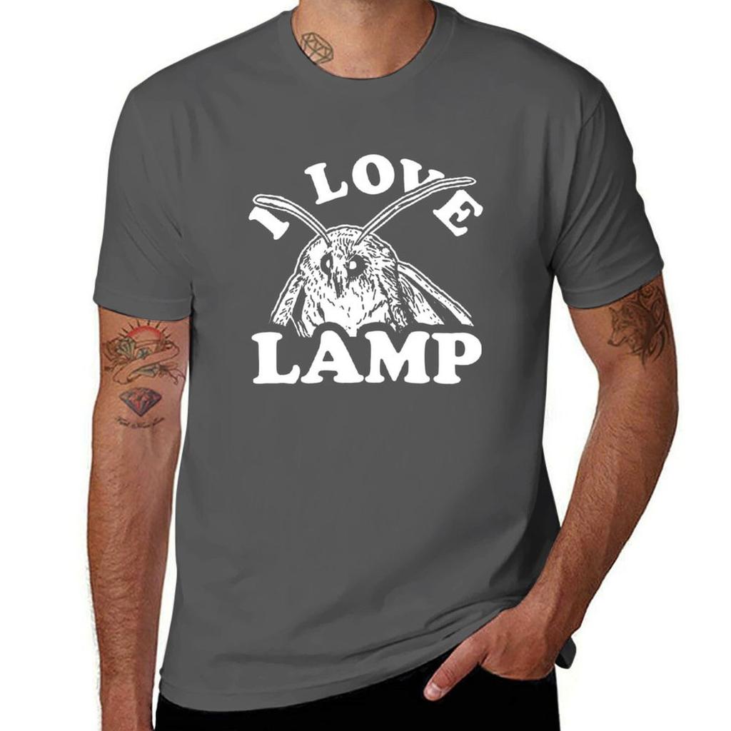 I Love Lamp Moth TShirt Trendy Pattern TShirt for Unisex