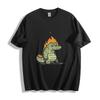 Flaming Chill Croc T-Shirt - Cool Alligator Unisex Tee