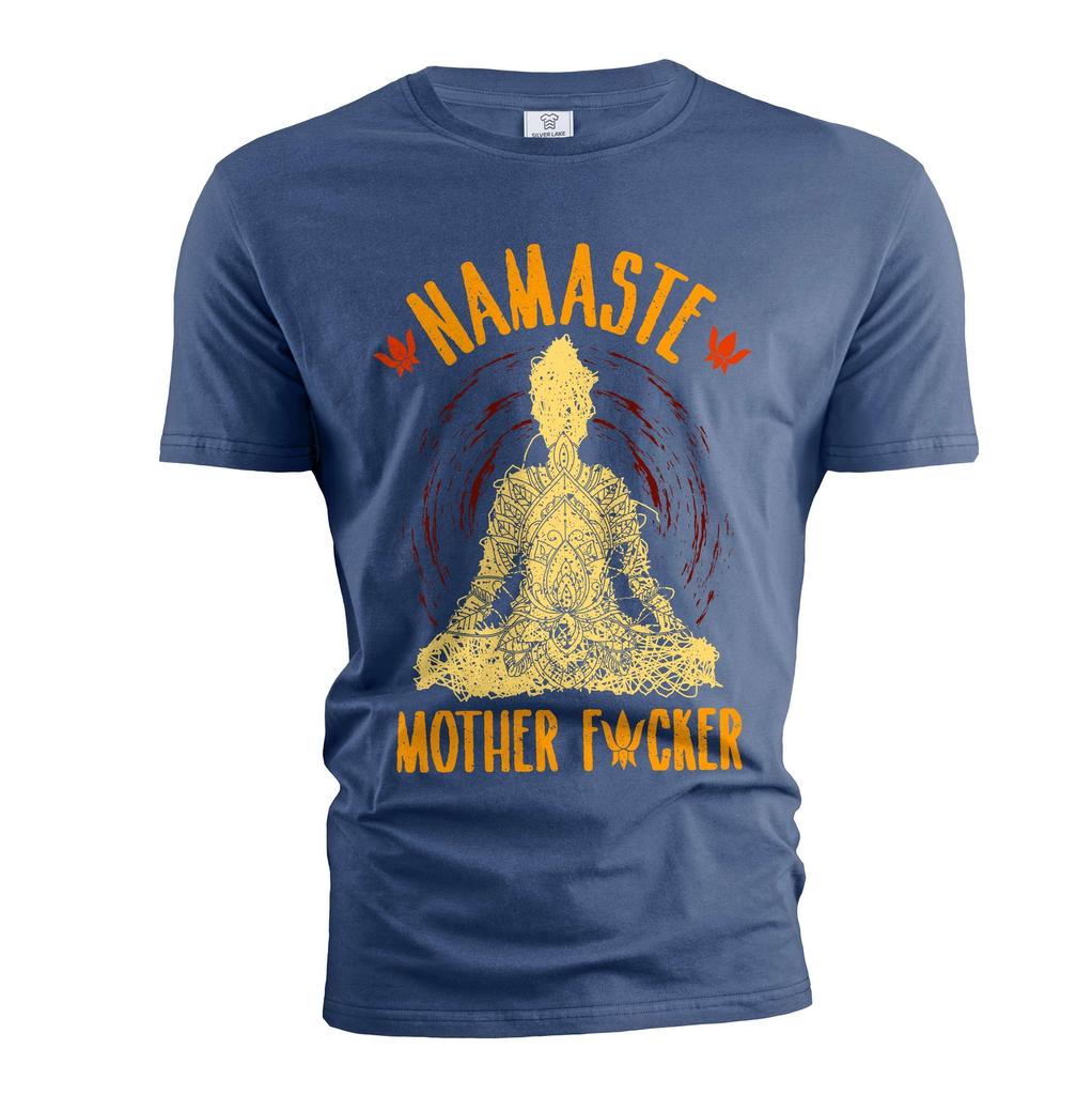 Мужская футболка Namaste с приколом, оскорбительные футболки с шутками, Будда, буддийские футболки для йоги