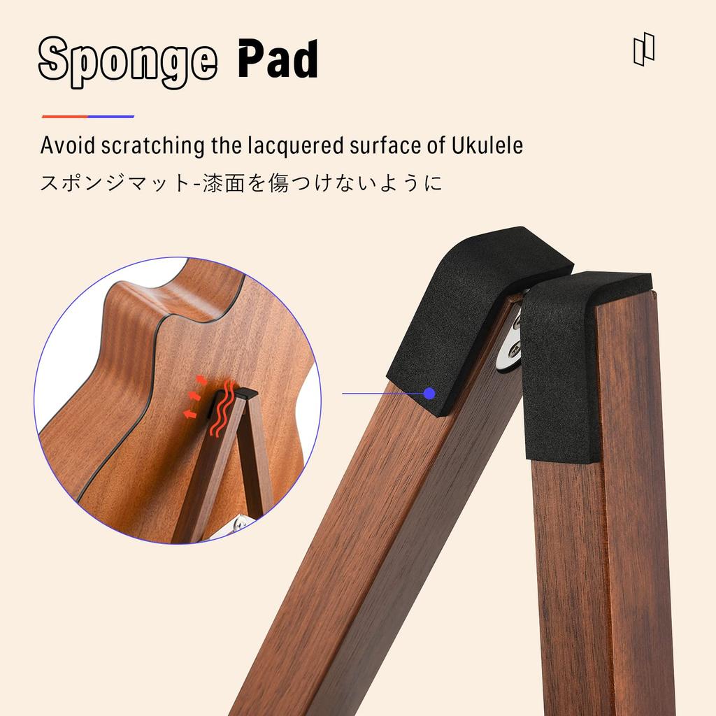 Стойка для гитары Donner, складная, деревянная, тип A, простая в установке, достаточно устойчивая, совместимая с акустическим бас-банджо DS-3