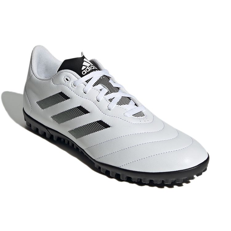Adidas Goletto 8 VIII Round Toe TF (Rubber Studs) Hard Ground Artificial Grass Composite Material Soccer Shoes Unisex Soccer Shoes White Black GY5774