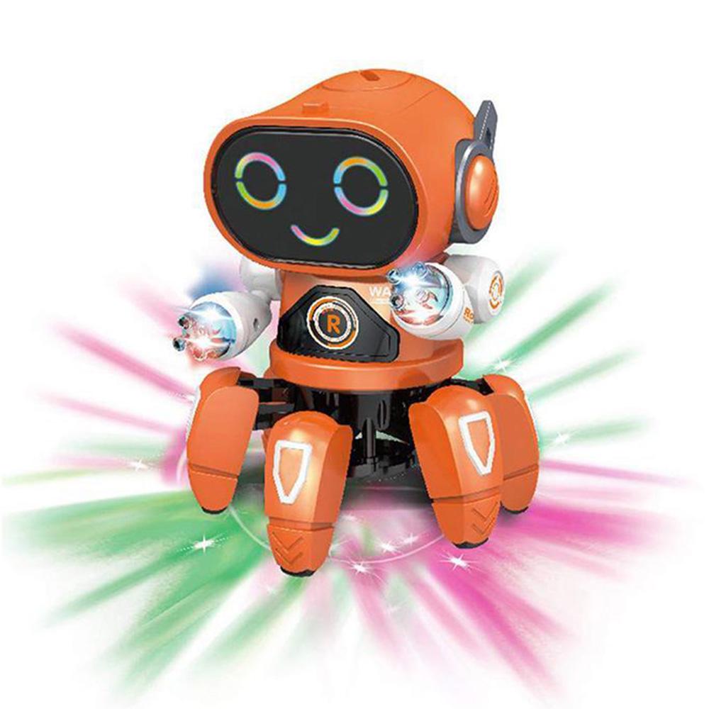 Электронный игрушечный танцующий робот, заряжающий умный танцевальный робот с музыкальной светодиодной подсветкой, прогулка для мальчиков, подарок