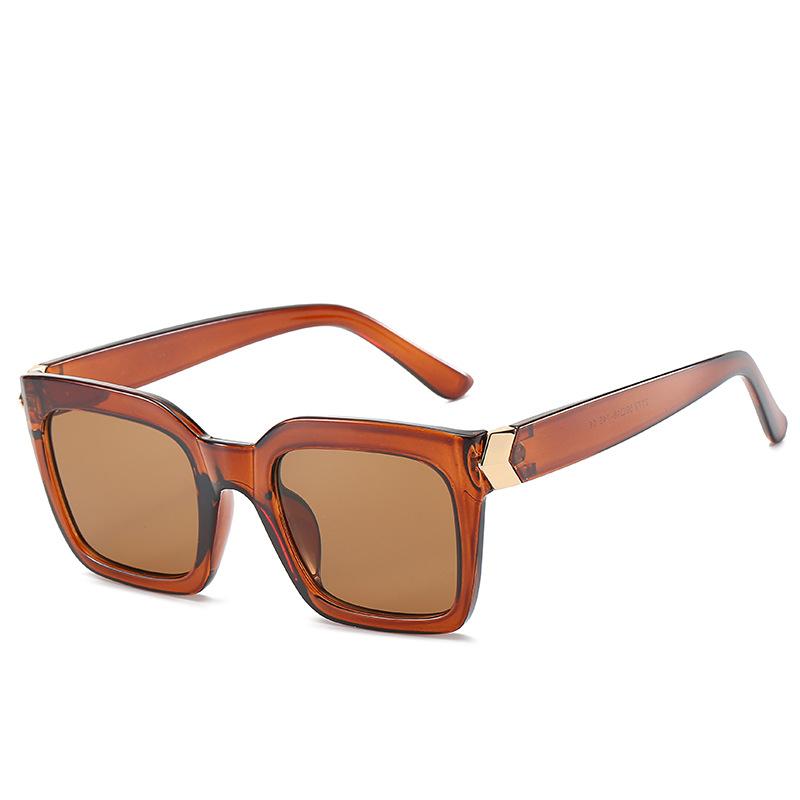 New square sunglasses, European and American personalized brand glasses, versatile black sunglasses for women