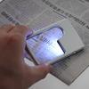 Card Shape LED Magnifier 3X/6X Magnifying Glass Handheld Loupe Reading Tool