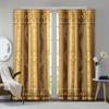 2pcs European Golden Retro Elements Curtain Decorative Window Drape Window Treatments For Bedroom Living Room Home Decor