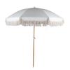 Patio Umbrella with Fringe 8 Fiberglass Ribs UV Proof Large Outdoor Table Market Umbrella for