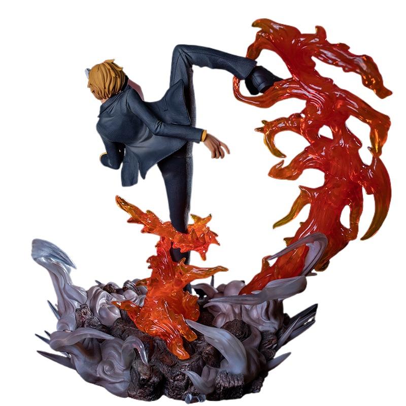 Animation Two-dimensional Peripheral, Sanji, Flame, Standing Posture, Large-scale Model Ornament
