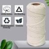 White Macrame Cotton Cord Natural Cotton Rope Twisted Soft Cotton Cord String DIY Wall Hanging Plant Hangers Craft Knitting Craft Cord