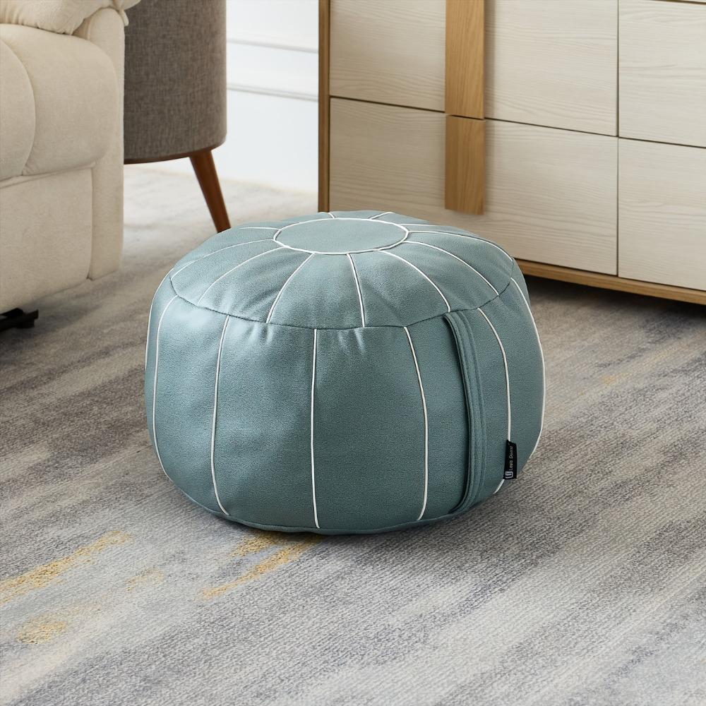 Pumpkin Shaped Footstool Seat Bag Unstuffed Pouf Cushion Cover Clothing Storage Bags Footrest