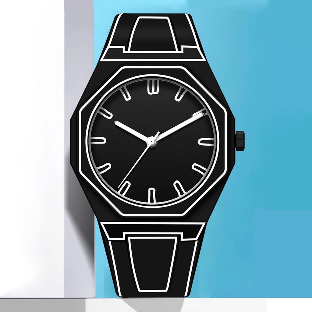1pc Men's Quartz Watch, Made of Quartz and Silicone Material. Suitable for All Occasions. Perfect for Both Men and Women to Wear