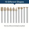 20 шт. алмазных шлифовальных головок для Dremel Accessories Mini Drill Burrs Bit Set for Dremel Rotary Tool Grinding Accessories 3mm Shank