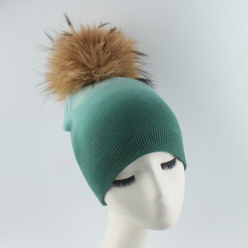 Шляпа Freesh, новая осенняя шапка для взрослых и меха енота, цветной пуловер с принтом тай-дай, кашемировая теплая шапка без полей для женщин