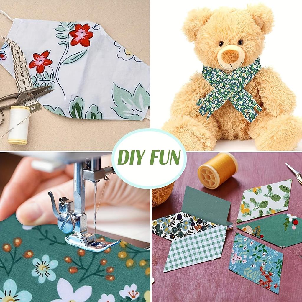 40Pcs Floral Printed Quilting Fabric Cotton Craft DIY Handmade Doll Clothes Fabric Precut