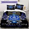 Everton FC Pattern Bedding uilt Set uilt Cover Pillowcase Home Decoration Birthday Gift (1 * duvet cover + 2 * pillowcase  without core)41