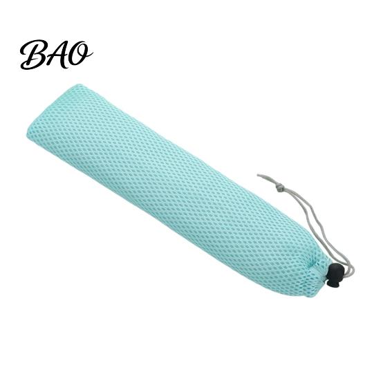 Outdoor Travel Cutlery Organizer Mesh Drawstring Bag for Straws And Chopsticks, Portable Breathable Polyester Compact Utensil Pouch Work Pouch,